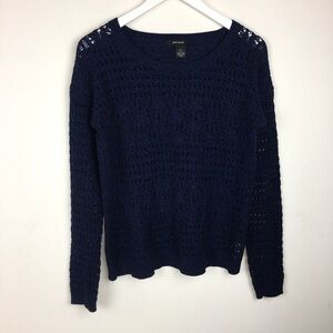 DKNY Jeans Crochet Blue Sweater Size S